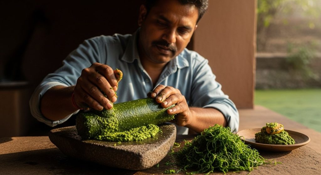 Man made chutney and dishes from pond algae; video leaves people stunned!