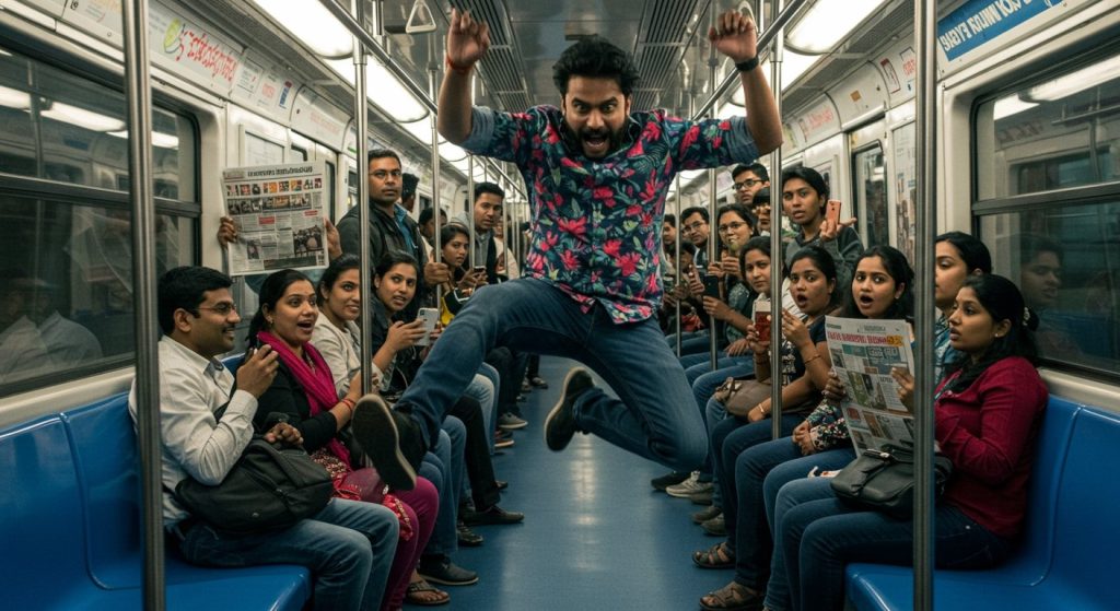 Man Crosses All Limits of Shamelessness in Delhi Metro; People Stunned by His Uninhibited Dance!