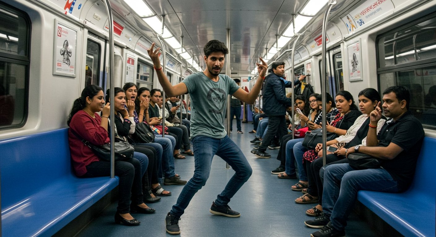 दिल्ली मेट्रो में ‘नागिन’ बनकर शख्स ने किया डांस, अतरंगी स्टेप्स देख लोगों ने पीटा माथा!