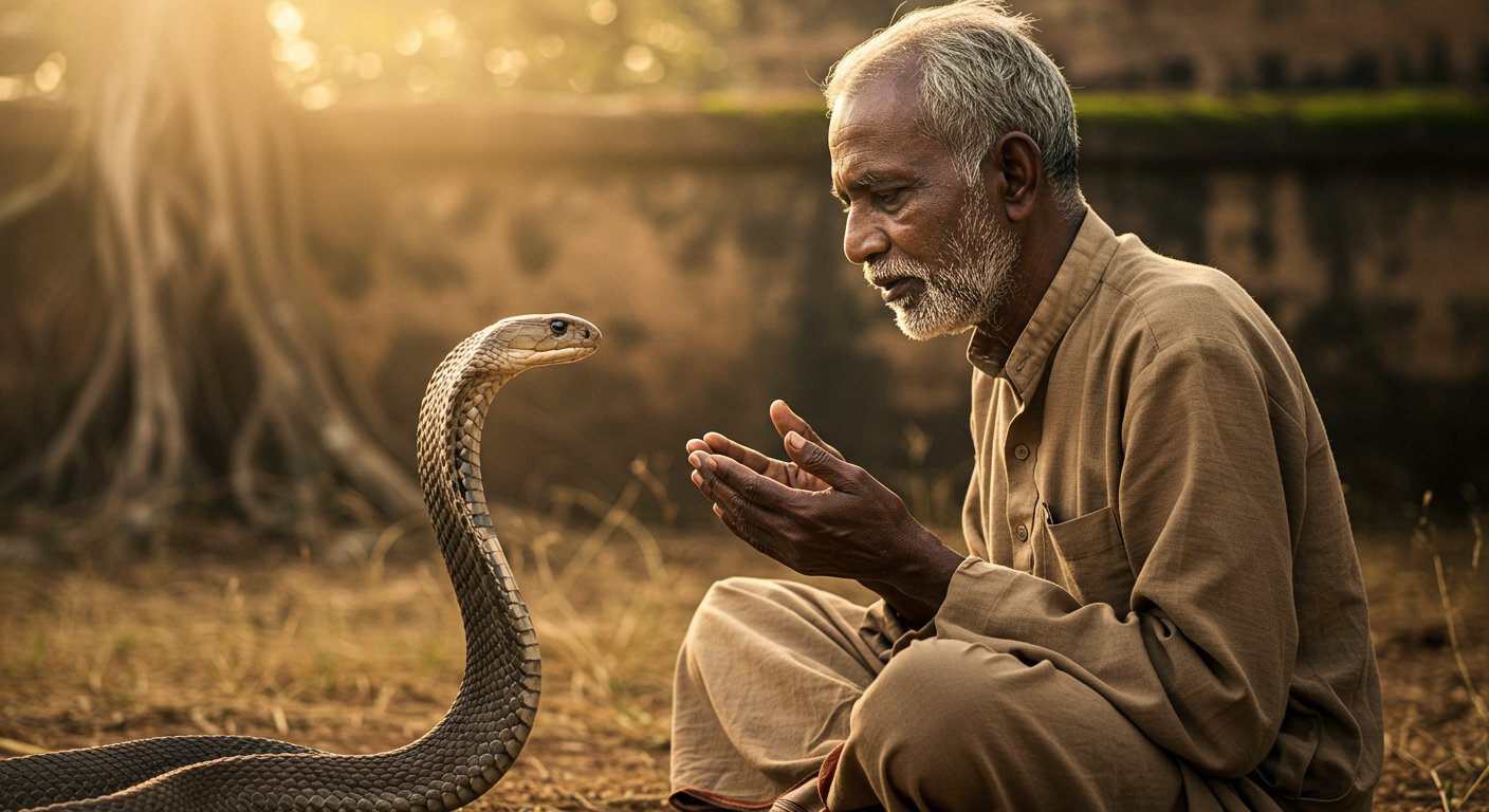 भारत का अनोखा ‘सांप मित्र’: जहरीले कोबरा से करता है बातें, सुनकर कोबरा भी देता है ‘जवाब’!