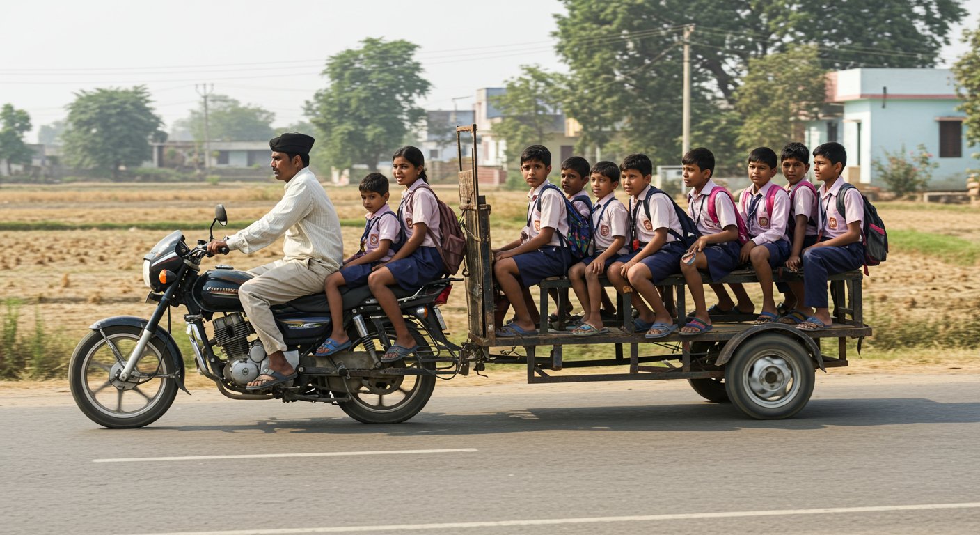 एक बाइक पर 9 सवारी: शख्स ने जुगाड़ से बनाया ‘मिनी बस’, वीडियो देख लोग बोले…