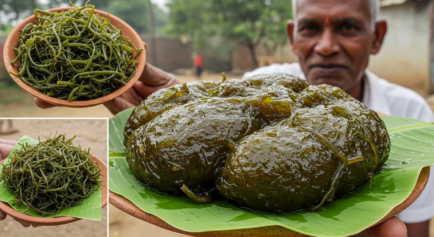 तालाब की सड़ी हुई काई से शख्स ने बनाया ‘पकवान’, वीडियो देख लोगों को आई उल्टी!