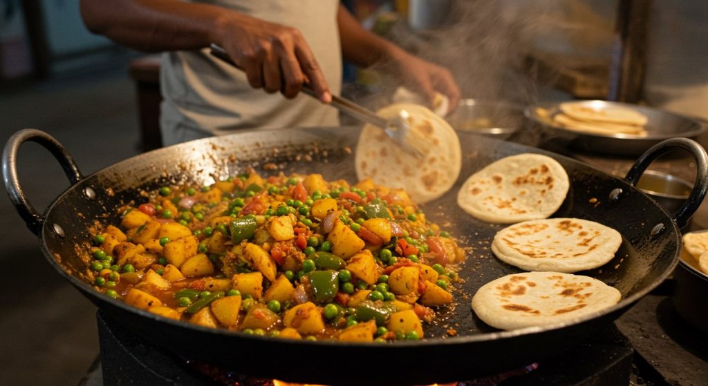 This man cooks vegetable and roti in a single wok; you'll also say 'wow'! Video goes viral.