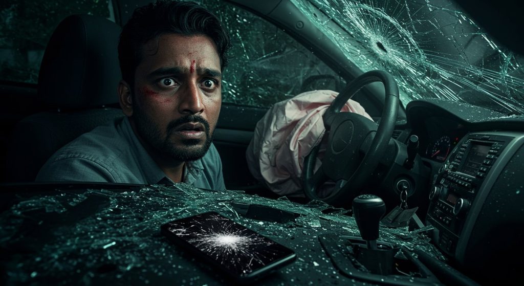 Man filming in car meets horrific accident, See what happened!