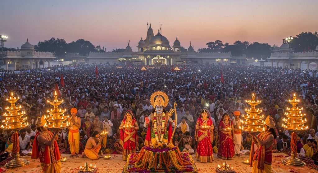 Extraordinary Ramleela: Millions thronged for the dawn Aarti in Ramnagar after the coronation, pictures go viral