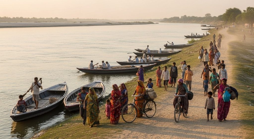 Pilibhit: Development's Failure Exposed; No Bridge on Sharda River Makes 30 km Route 130 km; Officials Say, 'This Will Continue for Years!'