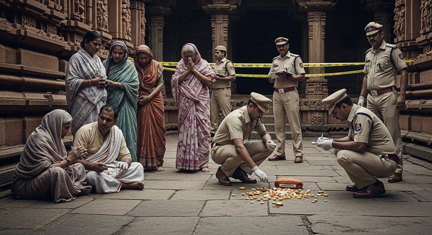 मंदिर में जहरीली मिठाई से मातम: कई की मौत, साजिश का शक, पुलिस ने गैर इरादतन हत्या का मामला दर्ज किया, जांच शुरू