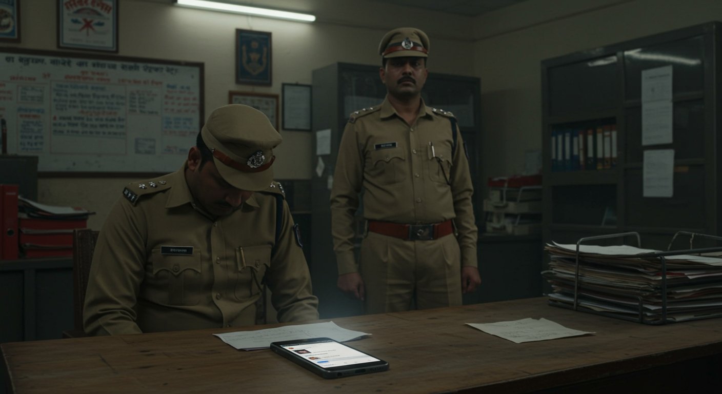 थाना प्रभारी के खिलाफ सोशल मीडिया पोस्ट: यूपी पुलिस के सिपाही पर गिरी गाज, एक निलंबित दूसरा लाइन हाजिर