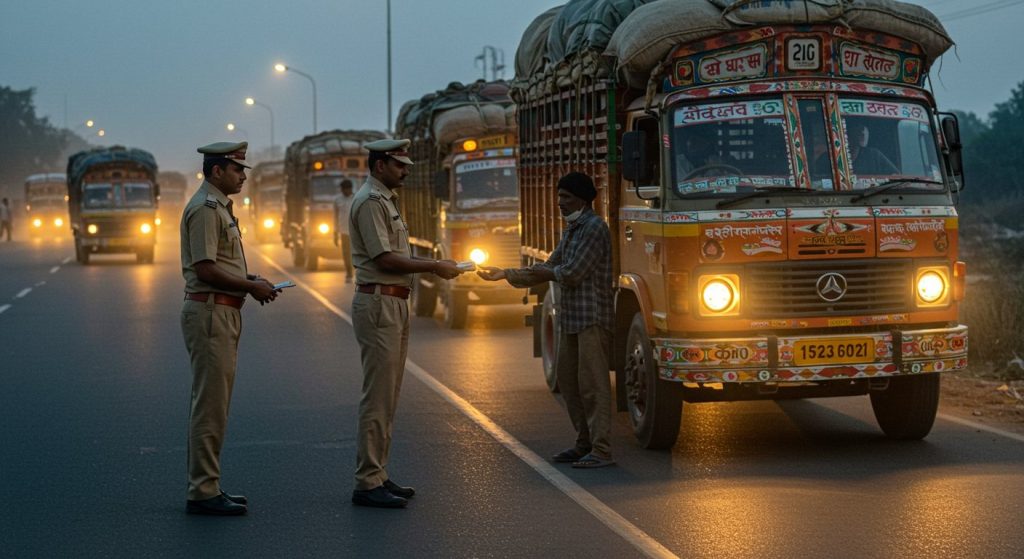 Major Action on UP Police: 11 Police Officers Suspended After 'Rate List' for Extorting Overloaded Trucks Surfaced; Each Station Had Its Own Price