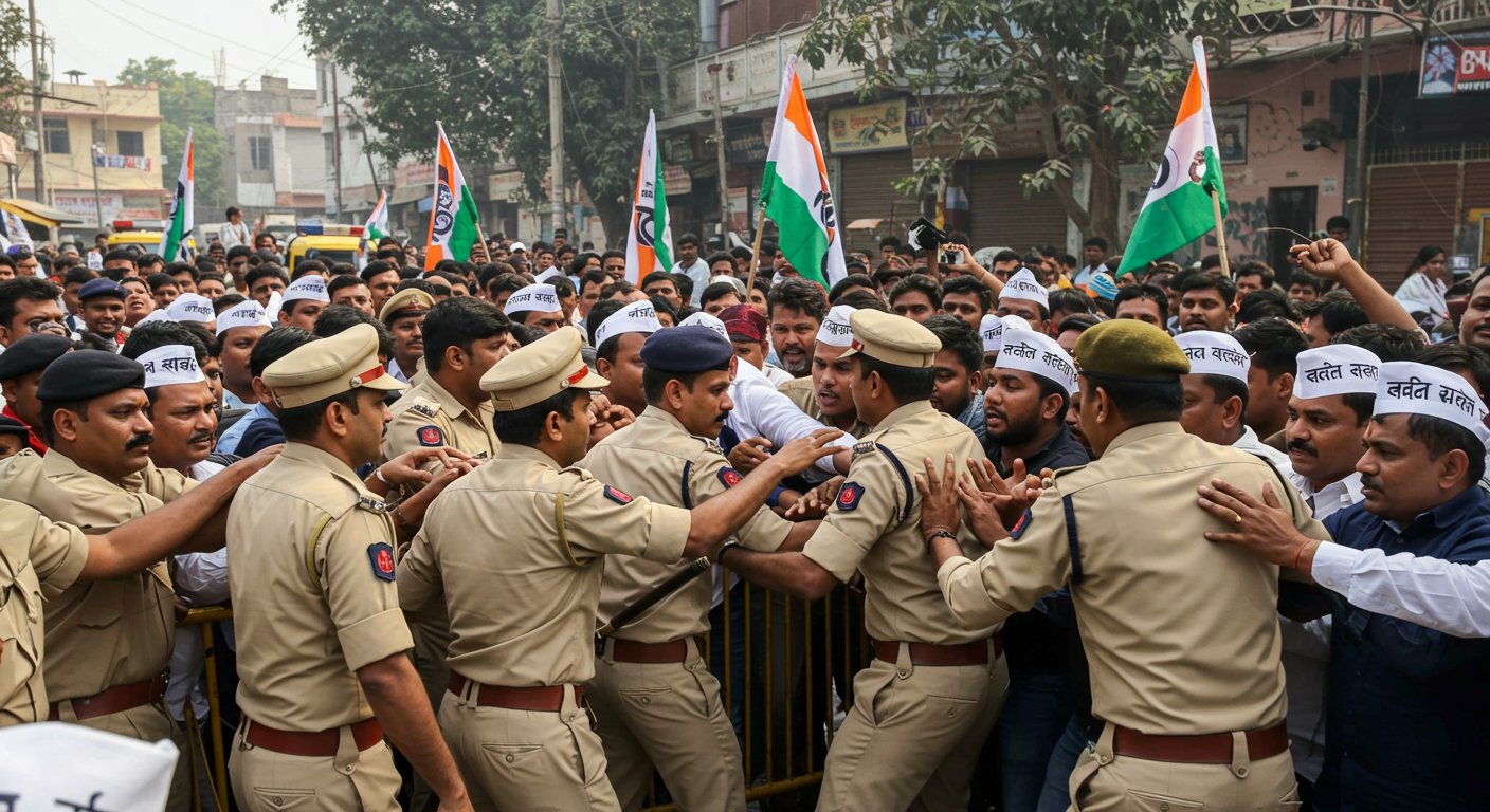 यूपी में AAP की आजमाइश पर पुलिस का पहरा: बरेली जा रहे कार्यकर्ताओं से हुई जबरदस्त खींचतान