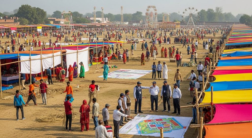 Preparations for Kakora Fair Intensify in Badaun: Fair Area Divided into Four Zones, Seven Sectors for Security and Management
