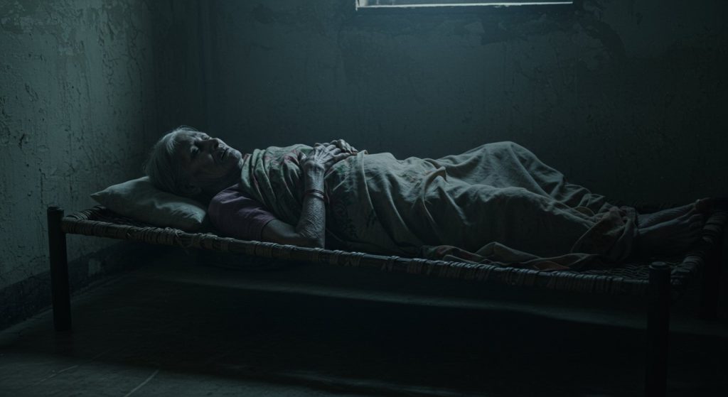 Uttar Pradesh: Son brutalized his sleeping mother, elderly mother died from shock.