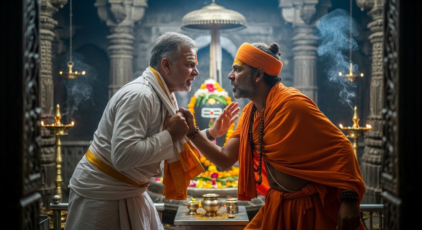 महाकाल मंदिर के गर्भगृह में गर्मागर्मी: पुजारी और संत के बीच जमकर हाथापाई, एक-दूसरे को देख लेने की धमकी