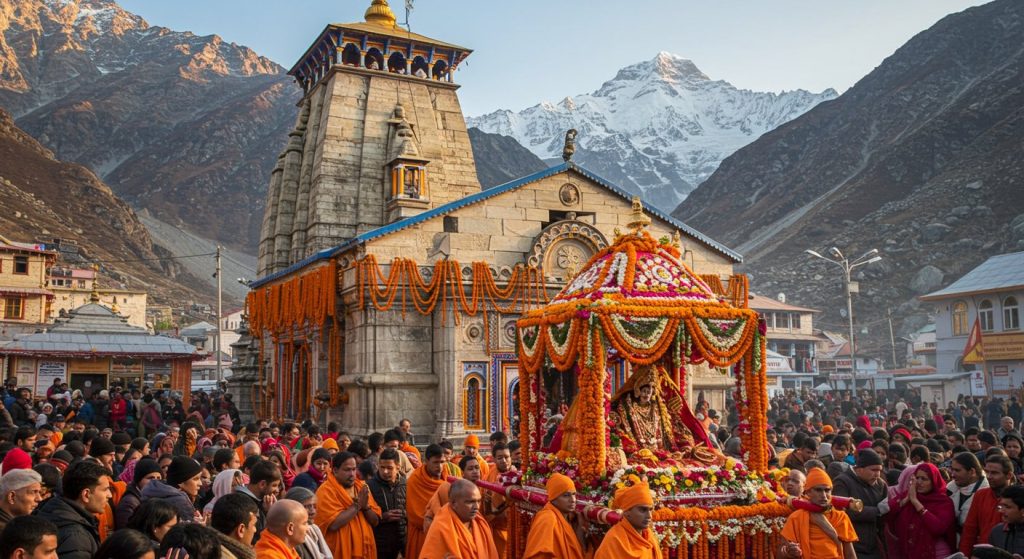 Gangotri Dham Closes for Winter: Mother Ganga's Palanquin Departs for Mukhwa After Grand Puja; Over 7 Lakh Devotees Visited