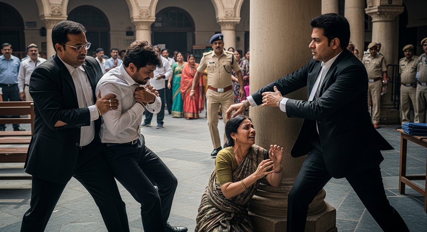 रायबरेली: कोर्ट परिसर में पति ने पत्नी को बेरहमी से पीटा, बीच-बचाव में 2 वकील घायल; आरोपी गिरफ्तार