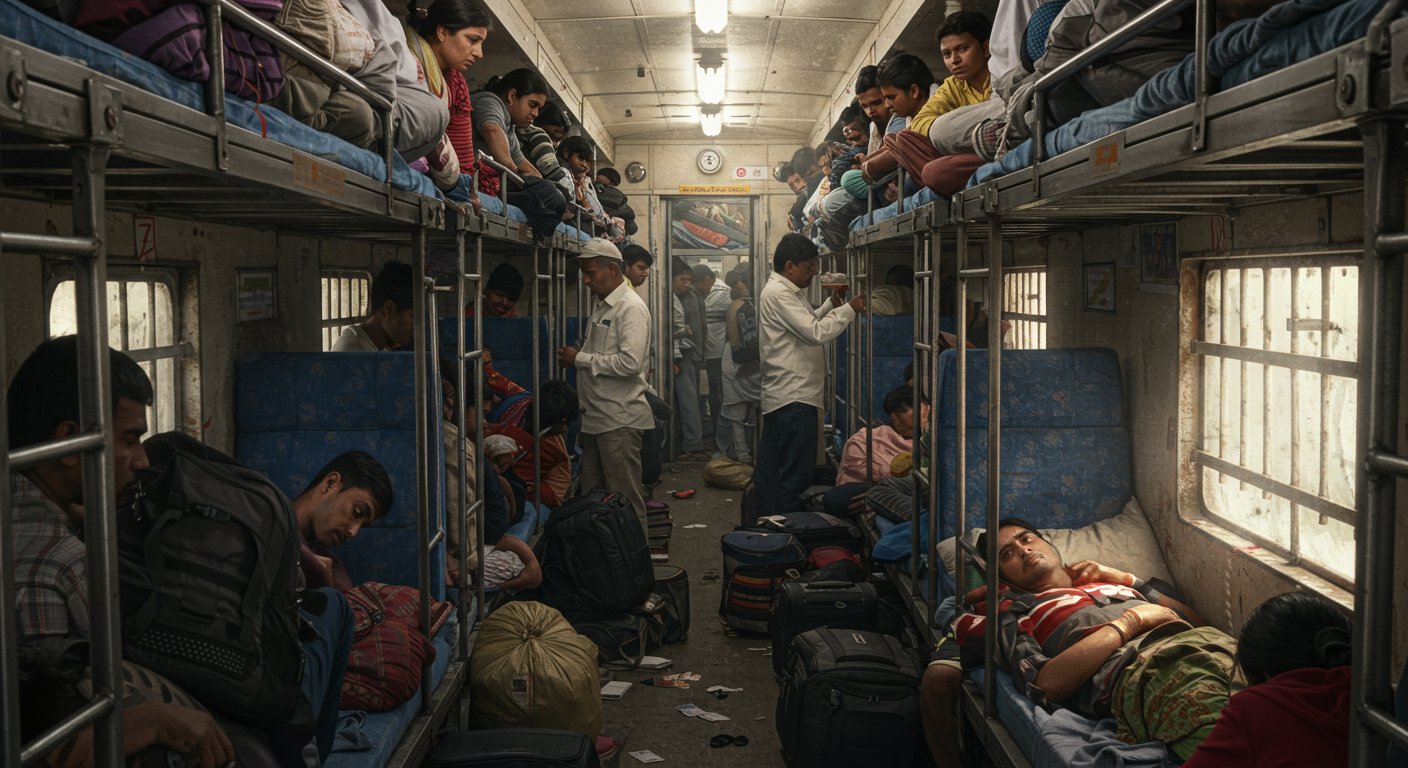 ‘कन्फर्म’ टिकट वालों का दर्द: स्लीपर कोच में ‘जनरल’ का कब्जा, यात्रियों का सफर हुआ मुश्किल