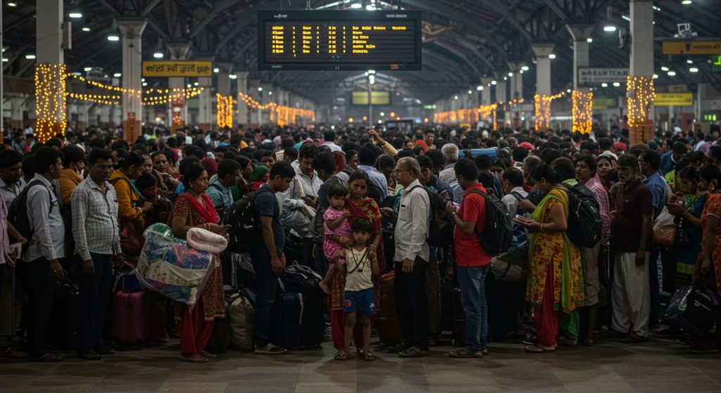 Diwali Homebound Travel Difficult! Trains 'No Room', Long Waiting Lists Increase Passenger Concern
