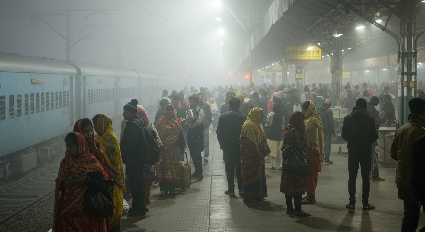 कोहरे का कहर! 1 दिसंबर से फरवरी तक 5 ट्रेनें रद्द, 8 के फेरे घटेंगे, लाखों यात्री होंगे प्रभावित