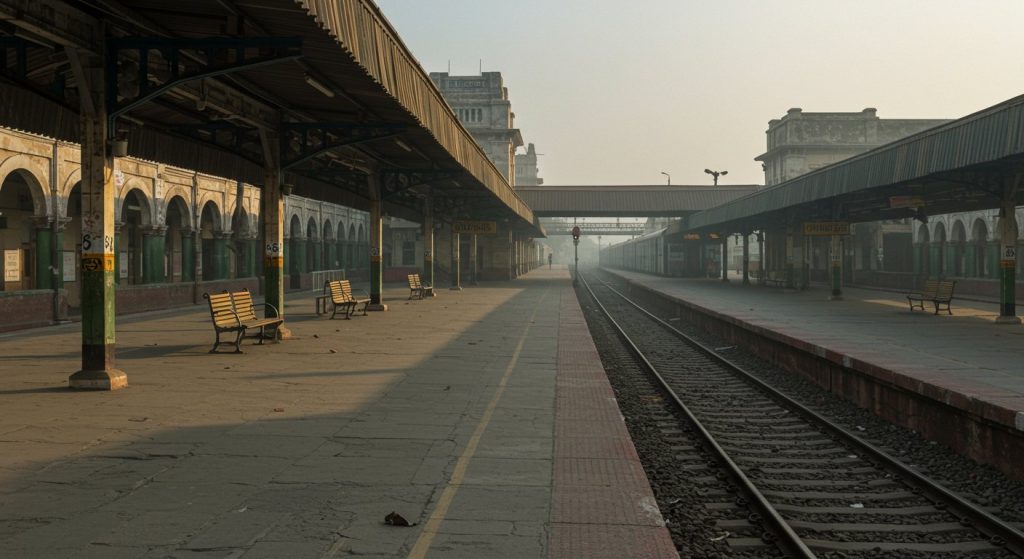 Silence Descends on Raja Mandi Station: A Once Bustling Hub Now Deserted After Nine Train Stops Removed
