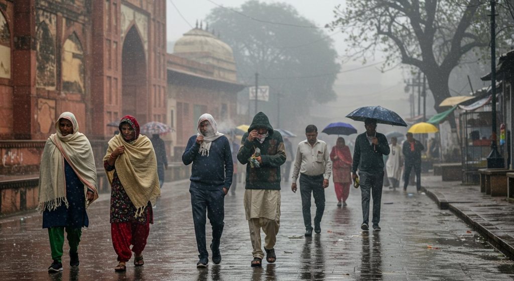 Agra sees 5.9-degree drop in mercury; Western Disturbance brings three days of rain and severe cold to Uttar Pradesh!