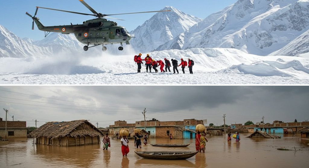 25 People Rescued After Snowfall in Jammu and Kashmir: Temperature Reaches -0.5°C in Lahaul-Spiti, Himachal Pradesh; Flood-Like Situation in 5 Districts of Bihar