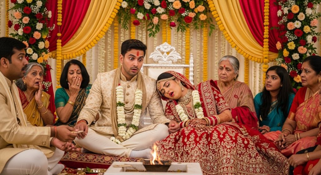Bride Fell Asleep During Wedding Rituals, Shocks Everyone By Snoring; Then What Happened?