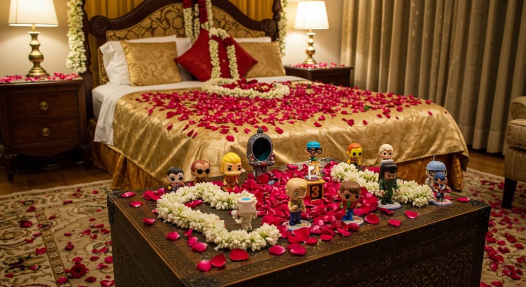 On her wedding night, the bride decorated an astonishing room, placing these items along with flowers, leaving people stunned!