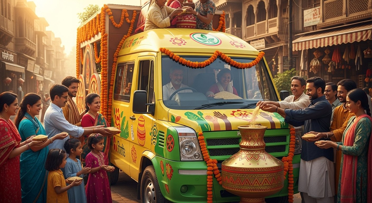 बरेली में सद्भाव की खुशबू: अमर उजाला का ‘सद्भावना पुलाव’ रथ हुआ रवाना, एकजुटता के चावल जुटाने की अनूठी पहल