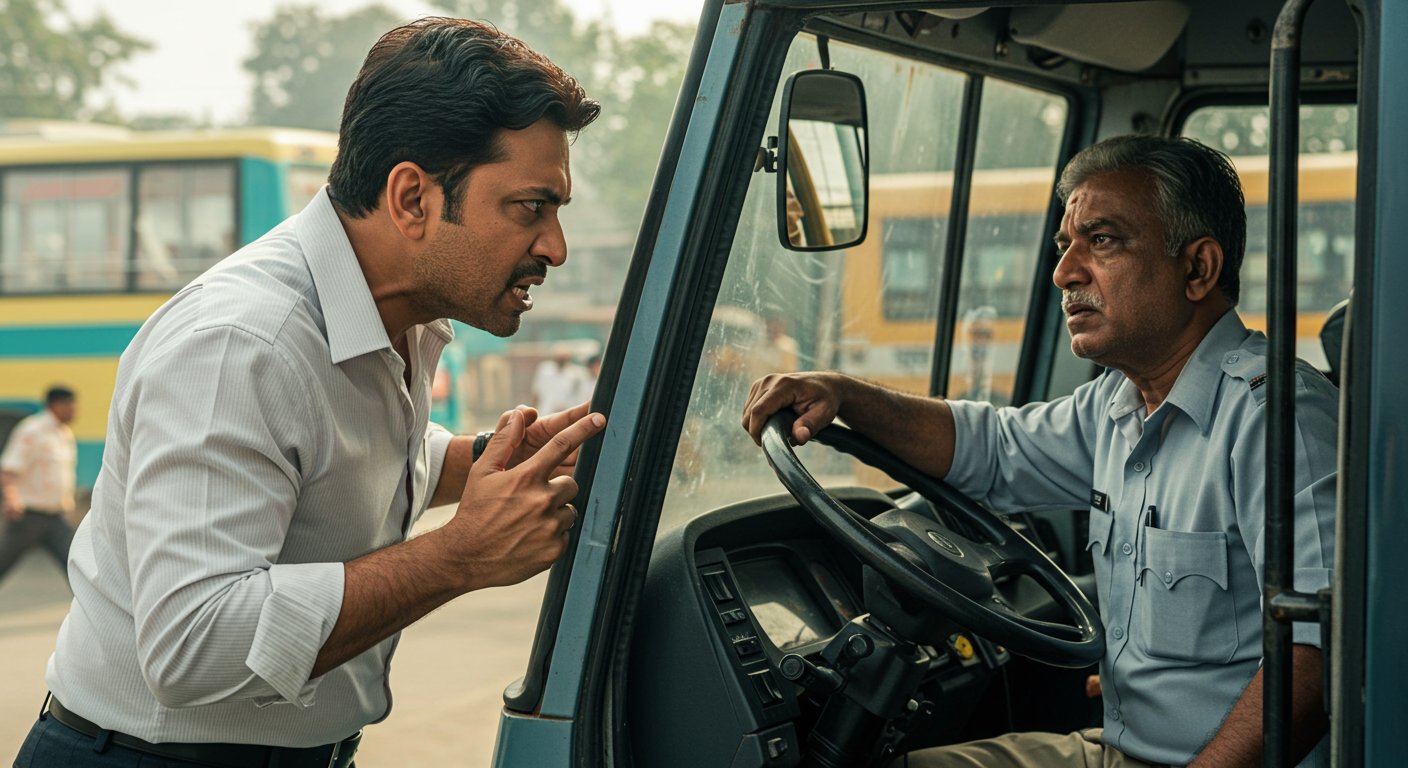 बस ड्राइवर को ‘मारेंगे तो घूम जाओगे’ की धमकी: एआरएम की बदमिजाजी क्यों हुई वायरल, जानिए पूरा विवाद