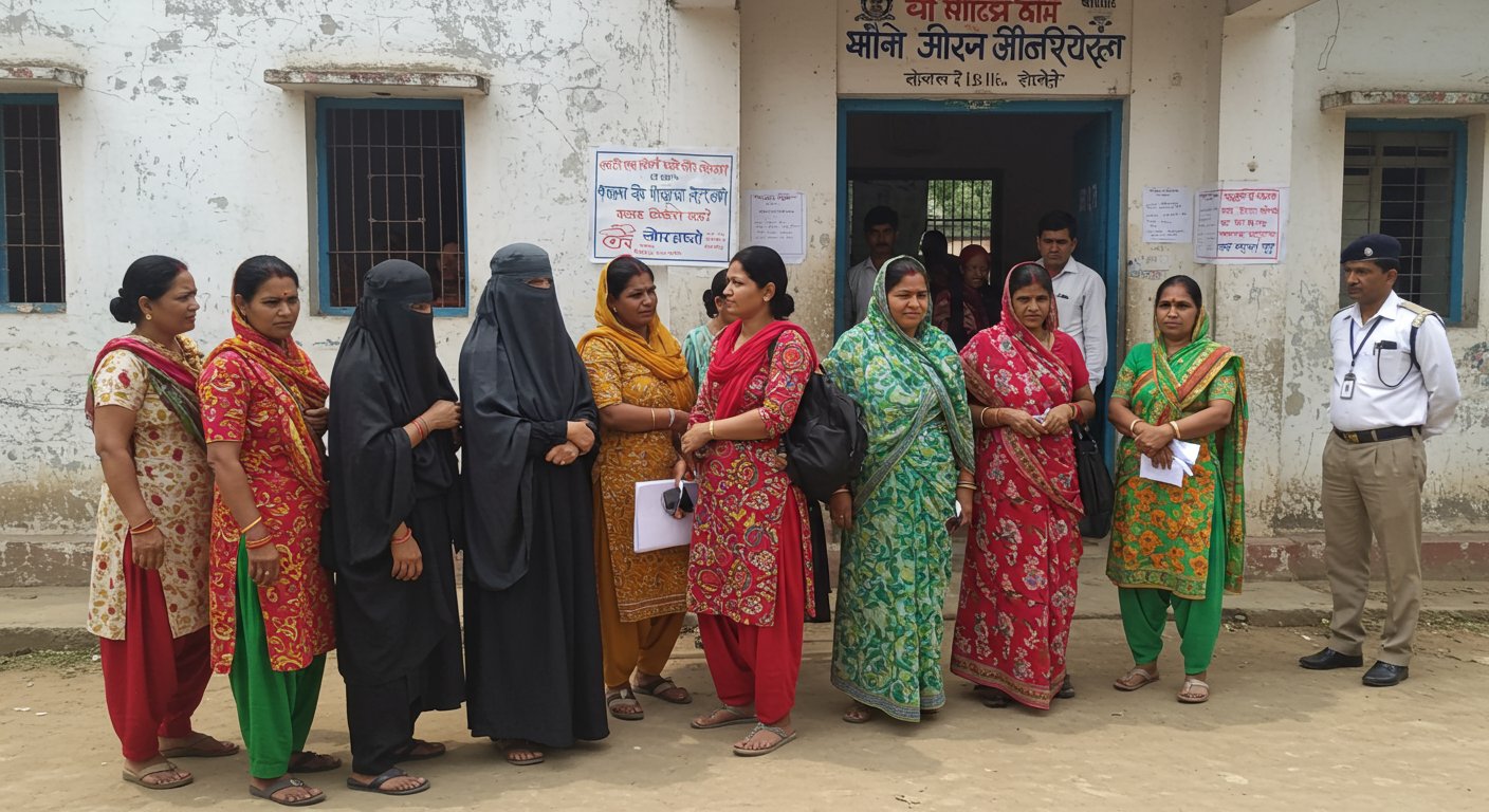 यूपी: मतदान के दिन बुर्के पर बवाल! सपा ने कहा- सिर्फ बुर्के वाली महिलाओं की जांच निर्वाचन आयोग के नियमों के खिलाफ