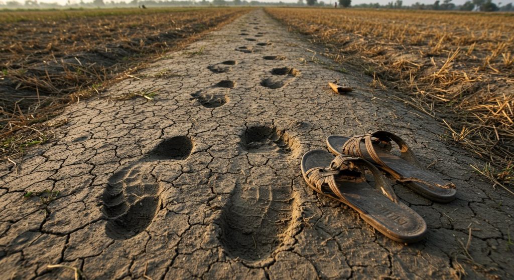 Tragic Incident in UP: 'Help... Someone Help!' Screams, Only Footprints and Broken Slippers in Field