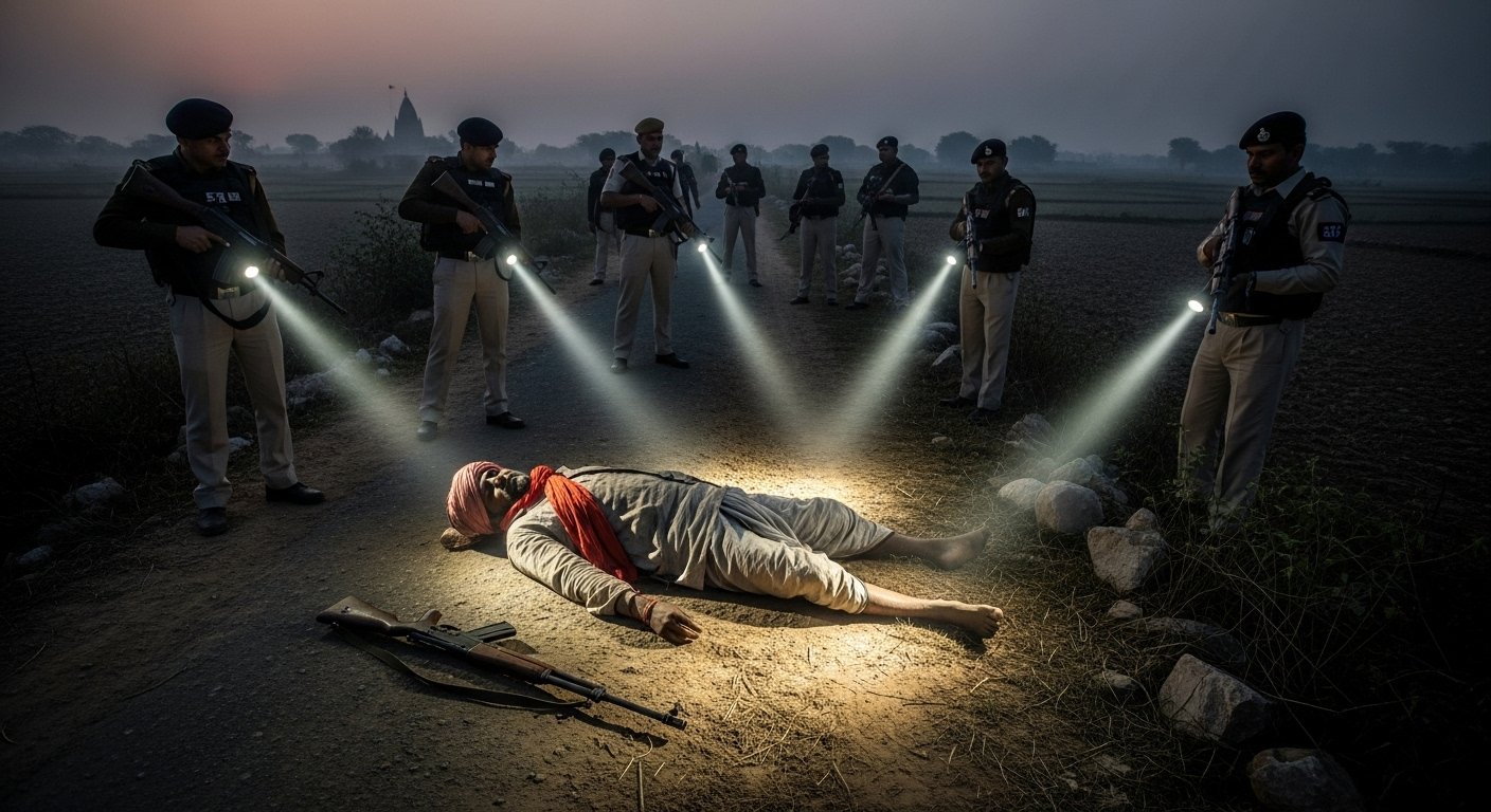 यूपी में खूंखार डकैत ढेर: 15 नाम, दो पुजारियों की हत्या, अब पुलिस मुठभेड़ में मारा गया