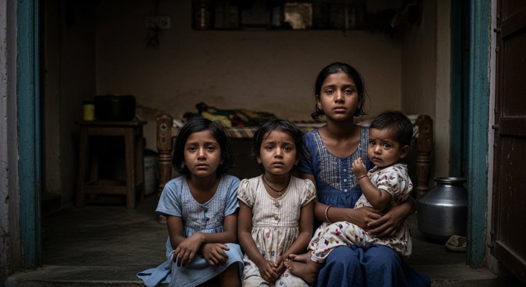 Horrific Incident in Fatehpur: Deranged Husband Shot Wife, Then Committed Suicide; Three Innocent Daughters Orphaned