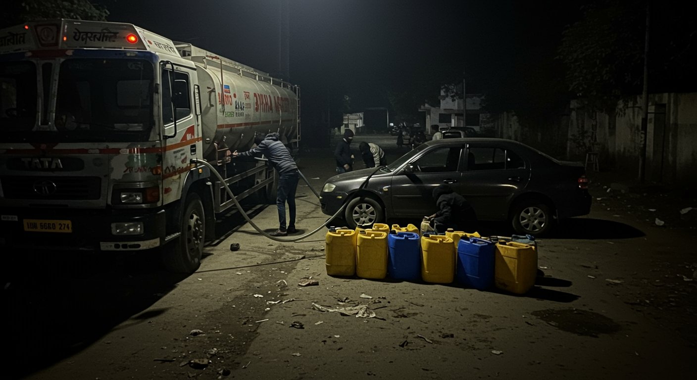 शाहजहांपुर में चोरों का दुस्साहस: कार से आए, 160 लीटर डीजल चुराया, CCTV में पूरी वारदात कैद