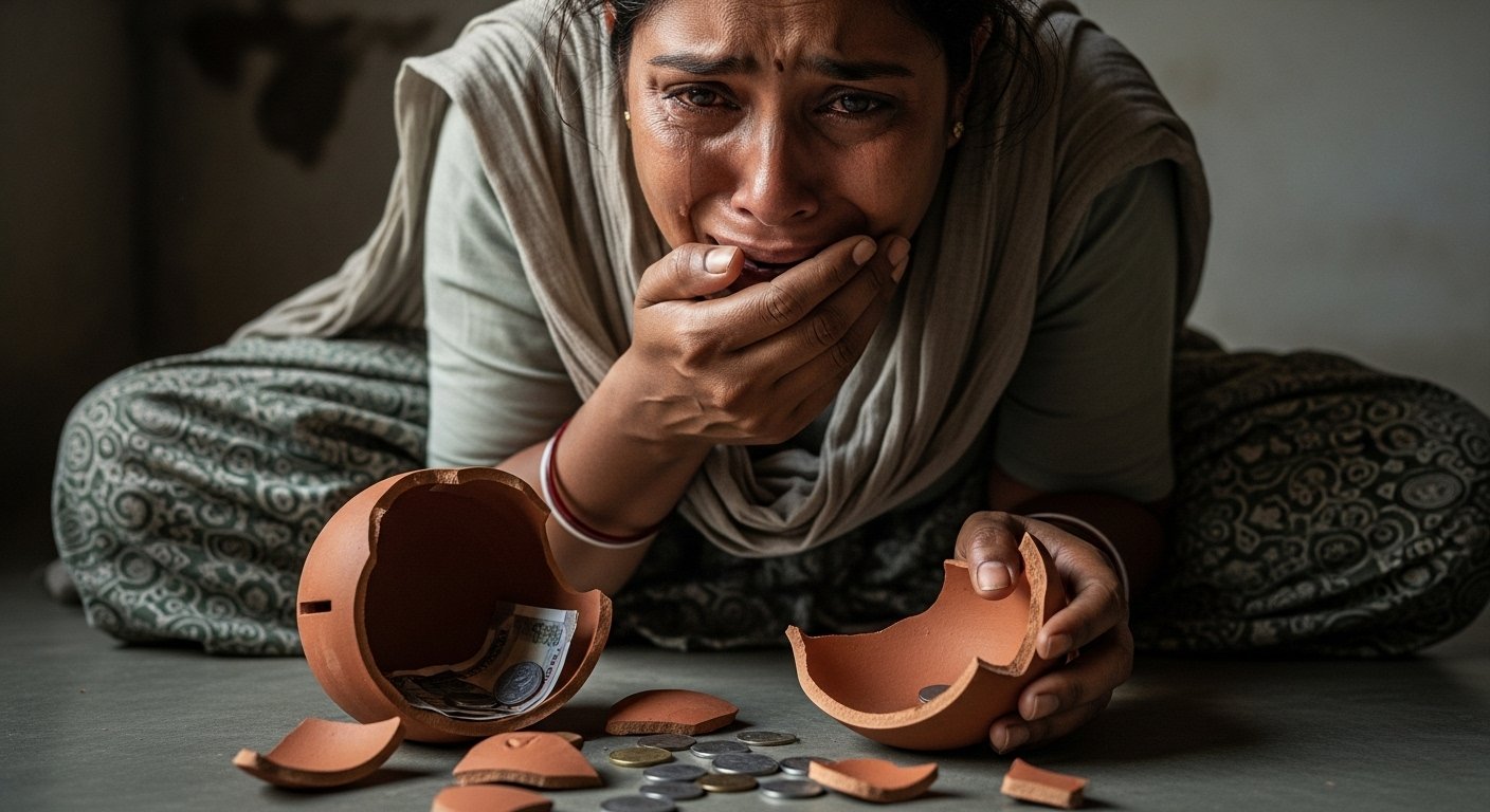 मेहनत की कमाई गुल्लक में डाली, फोड़ने पर जो दिखा उसे देख फूट-फूटकर रोई महिला!