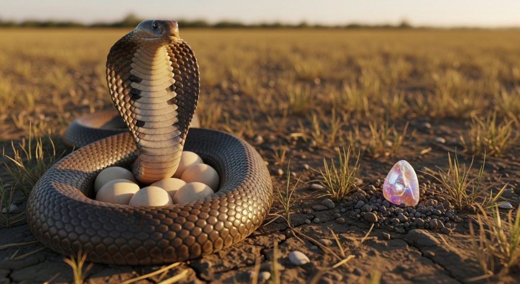 Incredible Scene In Field: Hooded Sheshnag Guarding Eggs, Another 'Mysterious Object' Nearby Shocked All!