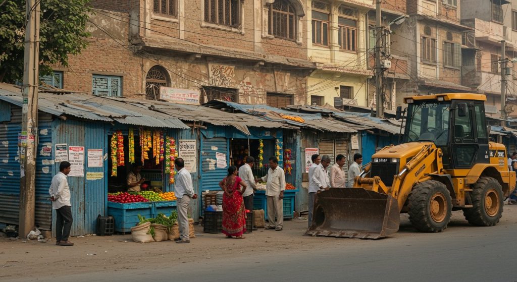 Illegal shops built on Municipal Corporation land, notice issued for 'bulldozer' action!