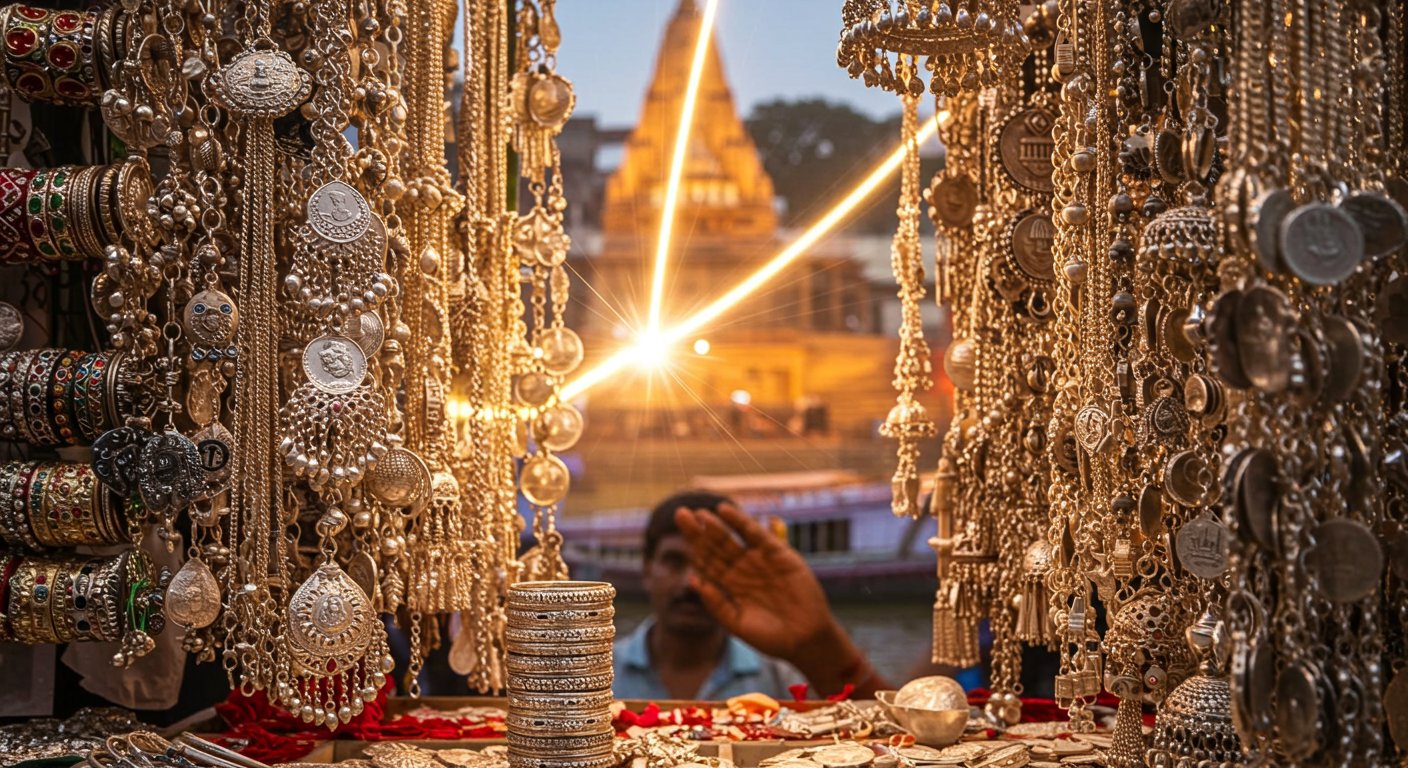 वाराणसी में चांदी का नया रिकॉर्ड: धनतेरस से ठीक पहले एक दिन में ₹12,000 उछली कीमत!