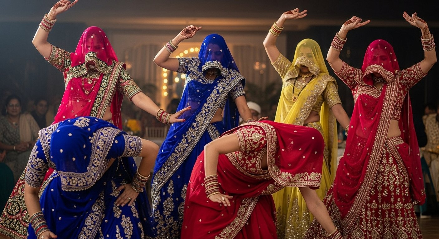 घूंघट की आड़ में भाभियों का तूफानी डांस, वीडियो ने इंटरनेट पर मचाया तहलका!