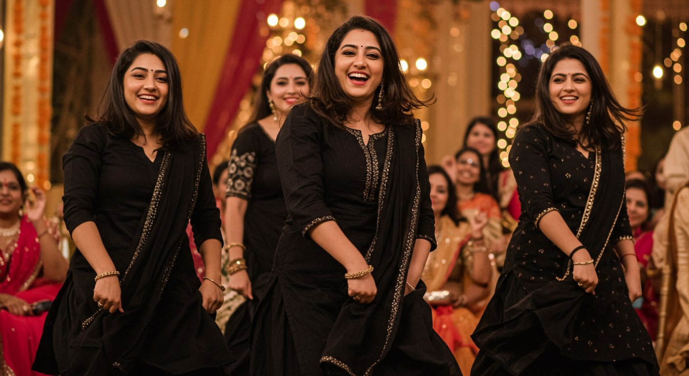 काला सूट पहन भाभियों ने लगाए जबरदस्त ठुमके, वीडियो हुआ वायरल, लोग हुए दीवाने!