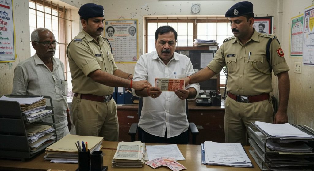 Sitapur: Anti-Corruption Team nabs VDO red-handed taking bribe, demanded money for pending work.