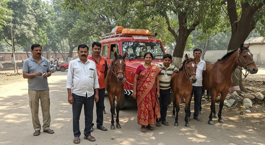 Sitapur: Brother and sister tragically die as trolley overturns while returning from Durga idol immersion; family plunged into mourning.