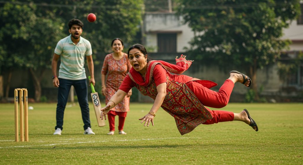 Mother's Jadeja-Style Catch of Son's Viral Shot Stuns The World!