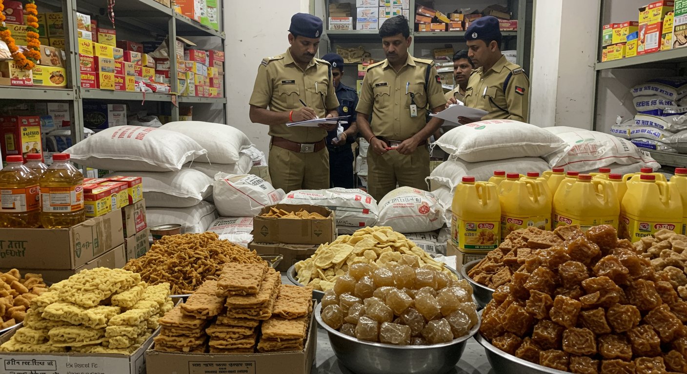 यूपी में दिवाली से पहले बड़ा एक्शन: खराब सोनपापड़ी, पेठा, रिफाइंड और मैदा जब्त!