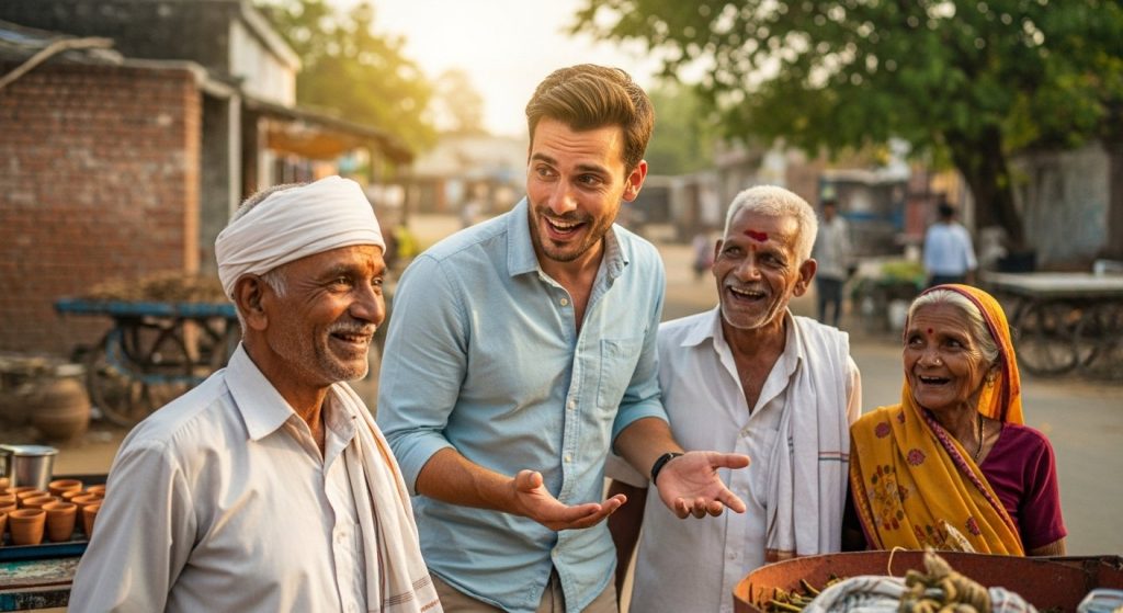 Foreigner wins hearts saying ‘Ka haal ba bhaiya!’; his Bhojpuri-accented conversation video goes viral!