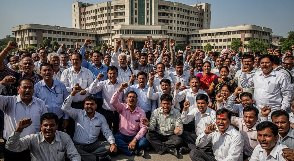UP: 'Sahara City' Employees' Anger Erupts, Protest Over Unpaid Salaries and PF