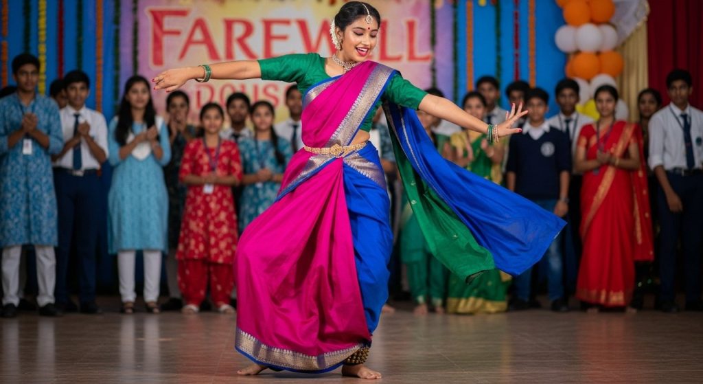 Student's Killer Dance at Farewell: Wearing a Saree, She Made Such Moves That the Video Went Viral