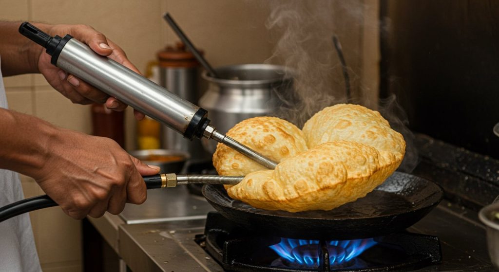 Hot Rotis Puffed Up with a Bicycle Pump! Desi Jugaad Video Goes Viral, People Exclaim 'Wow, What a Mind!'