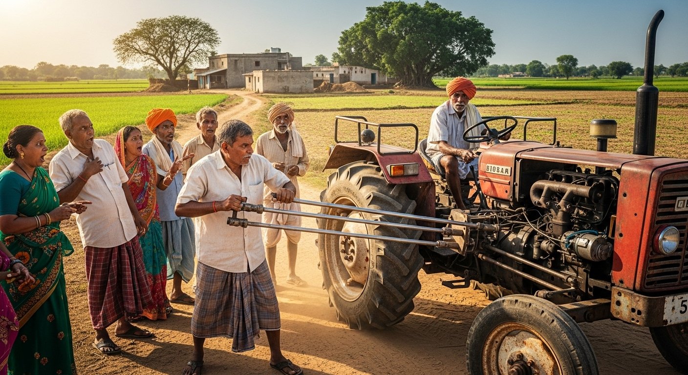 इस अनोखे ट्रैक्टर की स्टार्ट करने की प्रक्रिया देख उड़ जाएंगे आपके होश! वीडियो हुआ वायरल