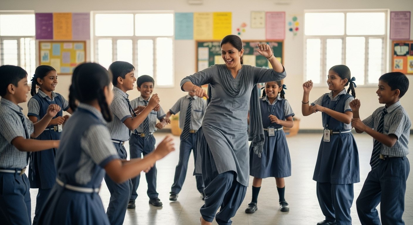स्कूल में टीचर ने बच्चों संग किया ऐसा जबरदस्त डांस, वीडियो देख खुशी से झूम उठे लाखों लोग!